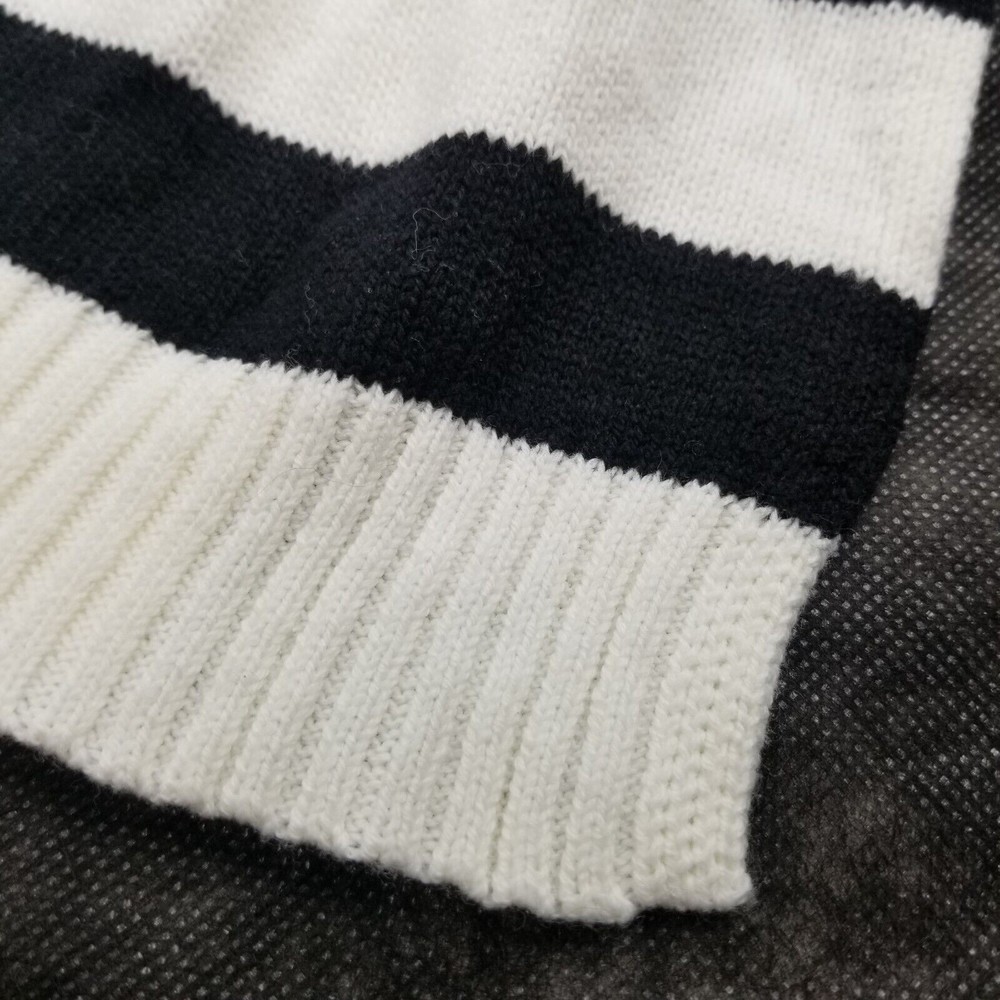 Jaclyn Smith Cowl Neck Cafton Poncho Sweater Womens White & Black Size S / M - Picture 8 of 15